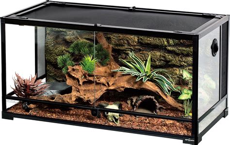 REPTI ZOO Double Hinge Glass Reptile Terrarium, 50-gal - Chewy.com