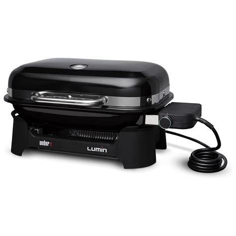 Weber Lumin Compact Portable Indoor Outdoor Electric Smoker Grill ...