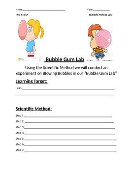 Bubble Gum science experiment by lisa moran | TPT