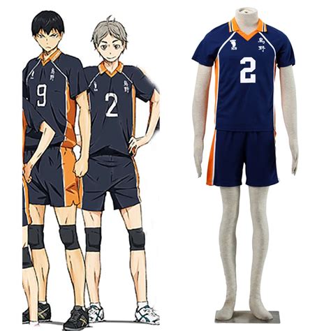 Haikyuu sugawara koushi Cosplay Karasuno High School Uniform Jersey Volleyball Cosplay Costume ...