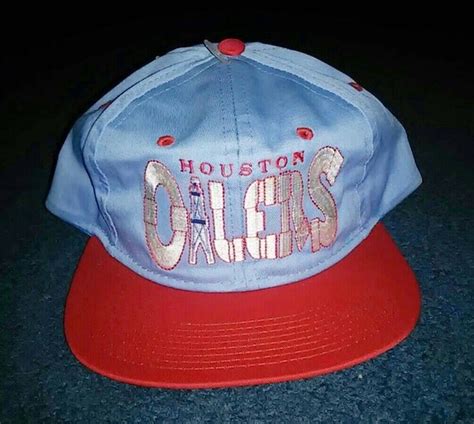 Vintage HOUSTON OILERS snapback hat by Team NFL 80s by JUNKWORLD