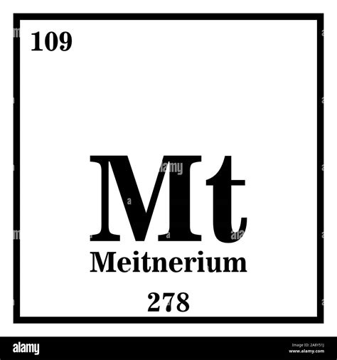 Meitnerium Periodic Table of the Elements Vector illustration eps 10 ...