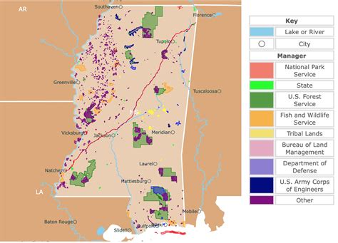 National Parks In Mississippi Map