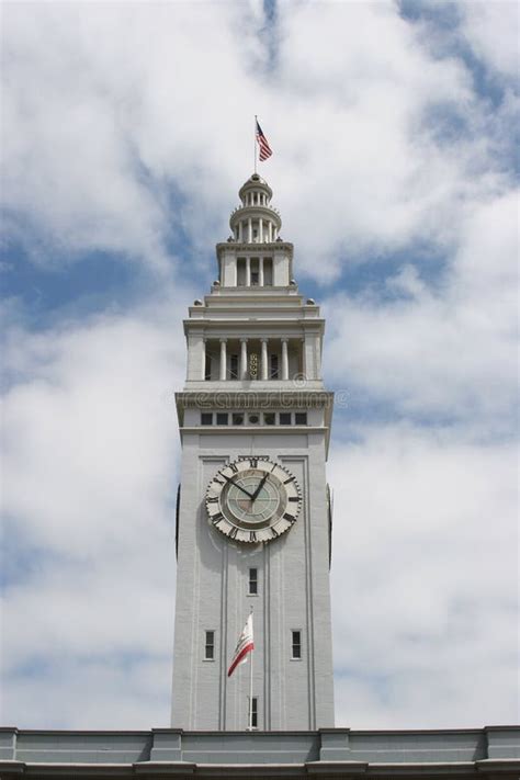 San Francisco Ferry Building Clock Tower Stock Photo - Image of clock ...