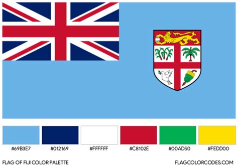 Fiji flag color codes