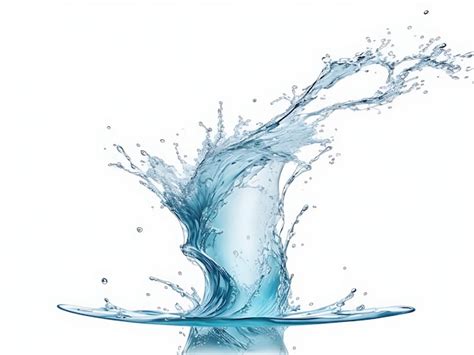 Premium AI Image | Photo Refreshing Water Splash on White Background