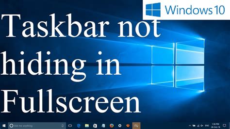 How To Remove Taskbar From Full Screen - I did like to keep the taskbar ...