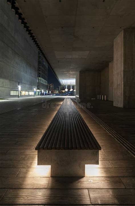 Bench and Exterior of Modern Architecture in West Kowloon Cultural ...