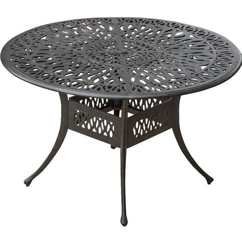 Rosedown 48 Inch Round Cast Aluminum Patio Dining Table By Lakeview ...