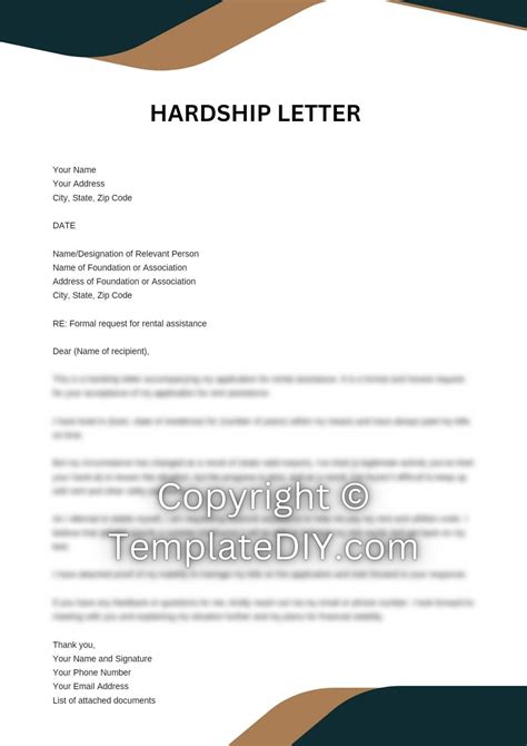 Hardship Letter for Rental Assistance Sample with Examples | Lettering, Types of lettering ...