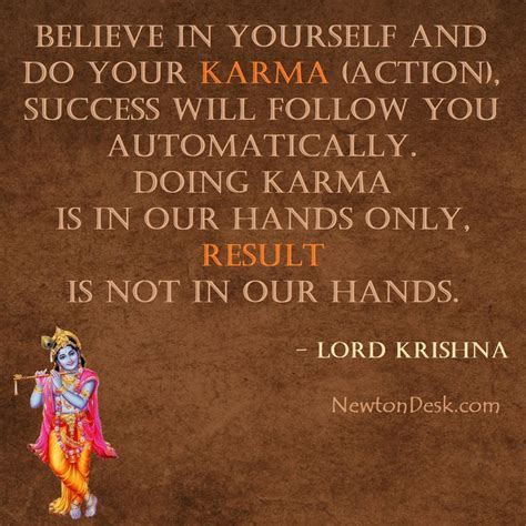 Lord Krishna Says | Believe in Yourself | and do your Karma | success ...