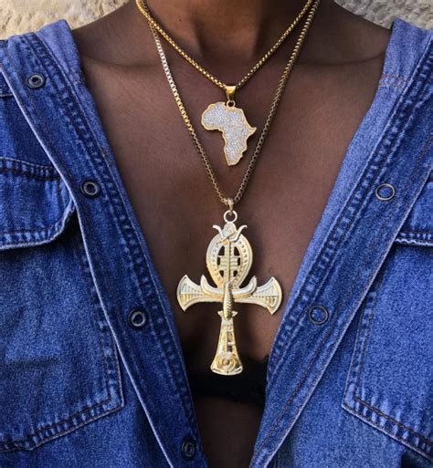 African Ankh Necklace Set | Ankh necklace, Necklace set, Necklace