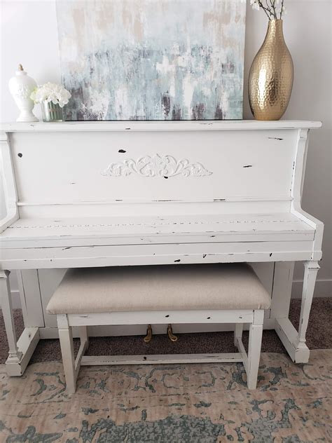 Chalk Painted Piano - White Lane Decor