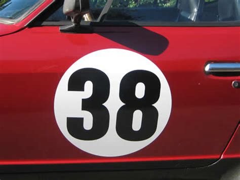 Magnetic Decal Race Number Meatballs Ovals