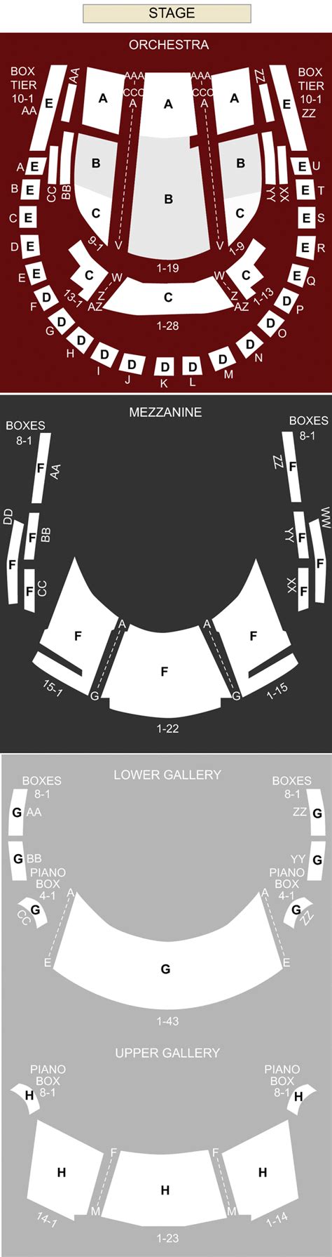 Bass Concert Hall Seating Chart View | Elcho Table