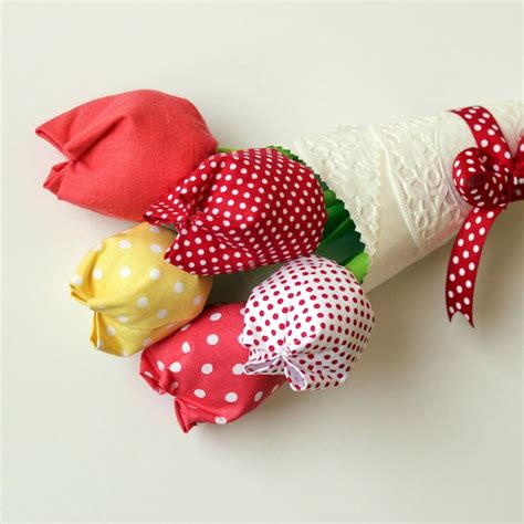 Fabric Flower Bouquet - Etsy