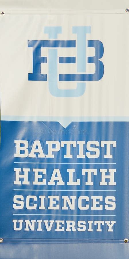 Baptist Health Sciences University Banner Isolated on White Editorial ...