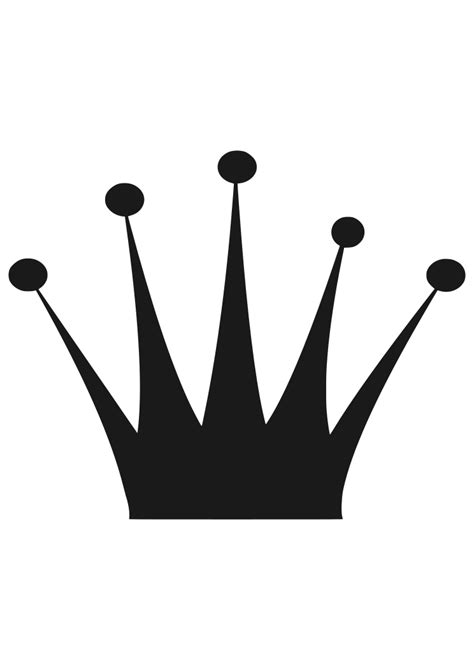 Queen Crown Black Silhouette - free svg file for members - SVG Heart