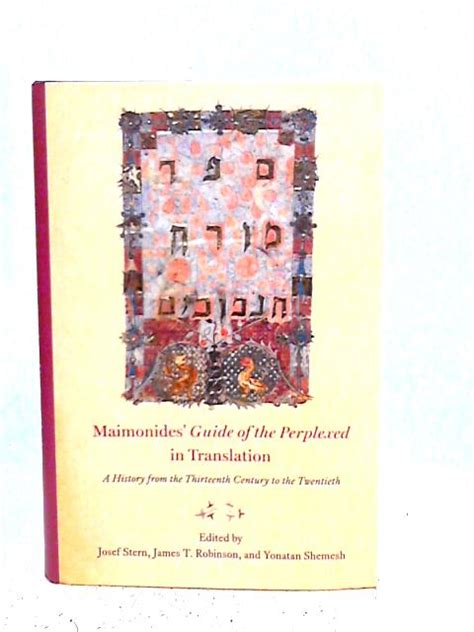 Maimonides' "Guide of the Perplexed" in Translation: A... | Barnebys