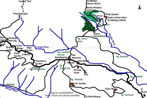 MAP - Kundasang Map, Kundasang War Memorial Map, Peta Kundasang