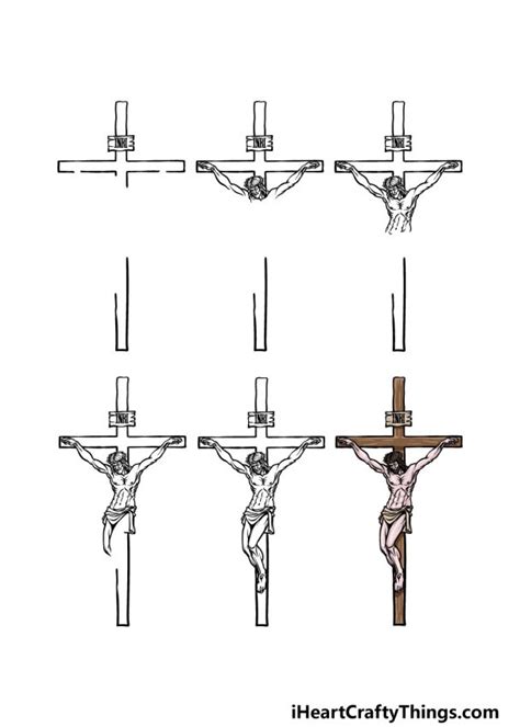 Jesus On The Cross Drawing - How To Draw Jesus On The Cross Step By Step