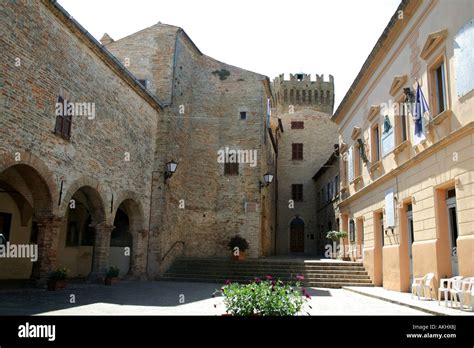 Castle, Moresco, Marche, Italy Stock Photo - Alamy