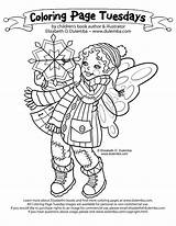 dulemba Coloring Page Tuesdays  Winter Fairy sketch template