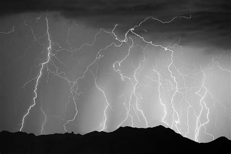 Massive Monsoon Lightning Storm BW Photograph by James BO Insogna ...