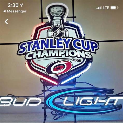 Custom Carolina Hurricanes Stanley Cup Bud Light Neon Sign NHL Sports ...