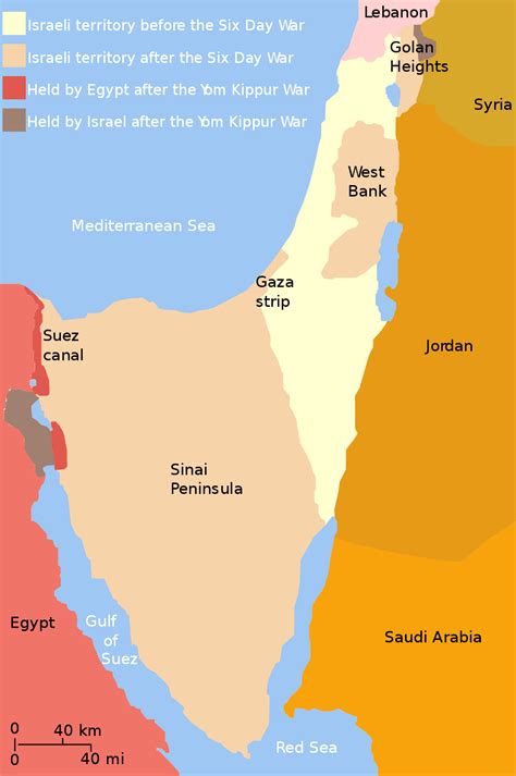 Yom Kippur War Map - MapSof.net