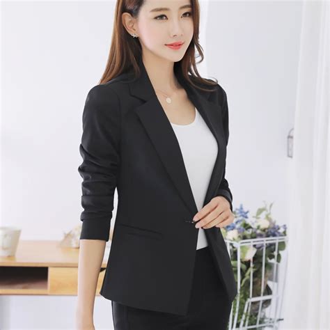 Women Korean Style Slim Suits Office Lady Suit Casual Jacket Coat | Shopee Singapore