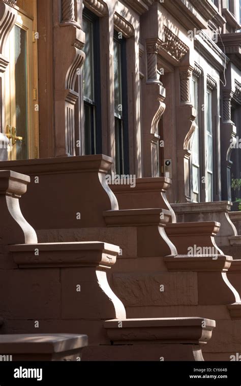 Brownstones, upper west side, Manhattan, New York City, USA Stock Photo - Alamy