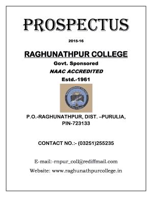 Raghunathpur College - Fill and Sign Printable Template Online