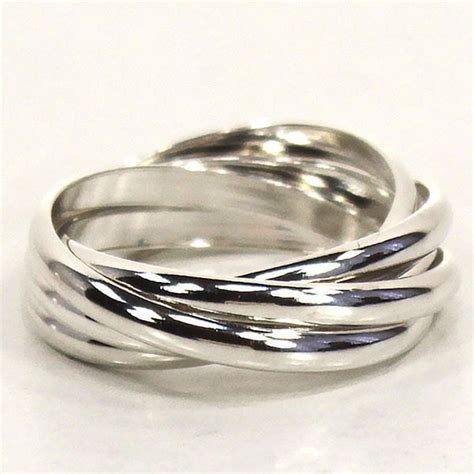 Sterling Silver Rolling ring.Five Ring Rolling Ring ElenadE