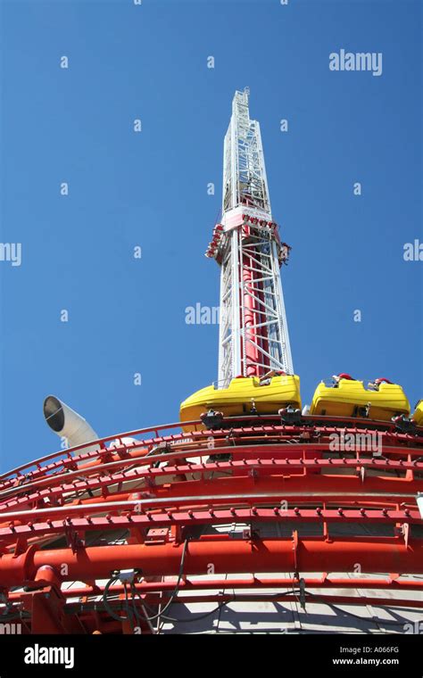 Thrill rides at the Stratosphere Hotel, Las Vegas, Nevada Stock Photo ...