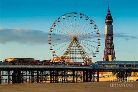 Blackpool Tower and Central Pier Ferris Wheel Photograph by Paul Daniels - Fine Art America