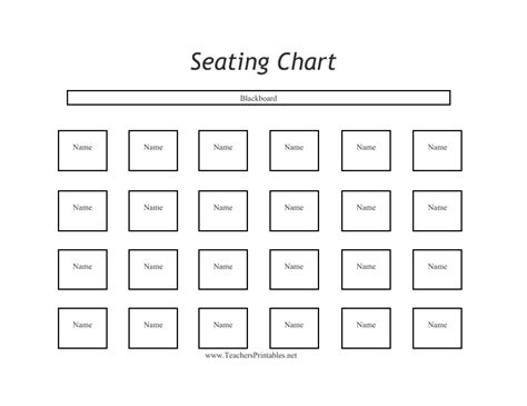 10++ Free seating chart template pdf