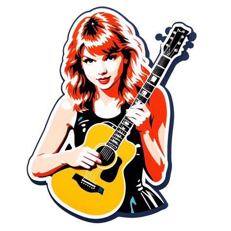 I made an AI sticker of Taylor Swift with guitar