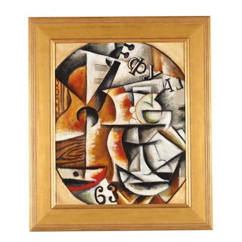 Cubist Still Life with Guitar (Lot 515 - Session II: Fine & Decorative ArtsJun 17, 2016, 10:00am)