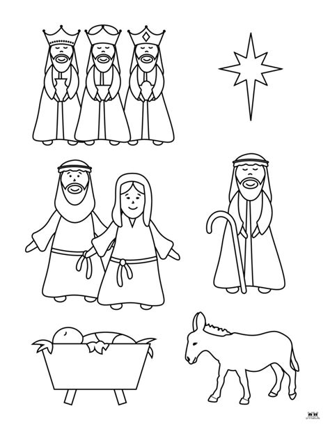 Nativity Coloring Pages - 10 FREE Printable Pages | Printabulls