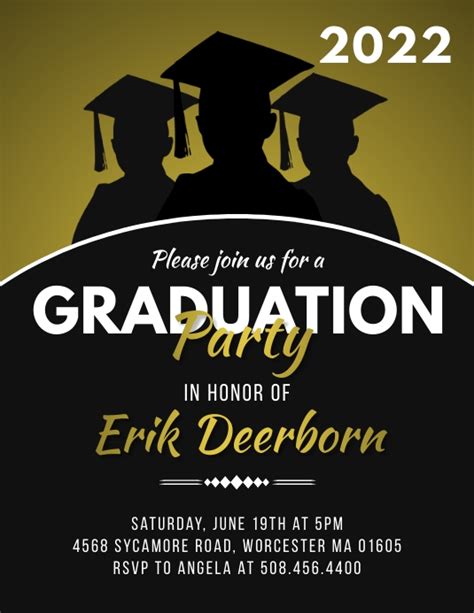 Graduation Party Flyer Invitation Template | PosterMyWall