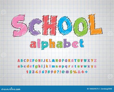 Scribble Uppercase Font Letter Alphabet Cartoon Vector | CartoonDealer ...