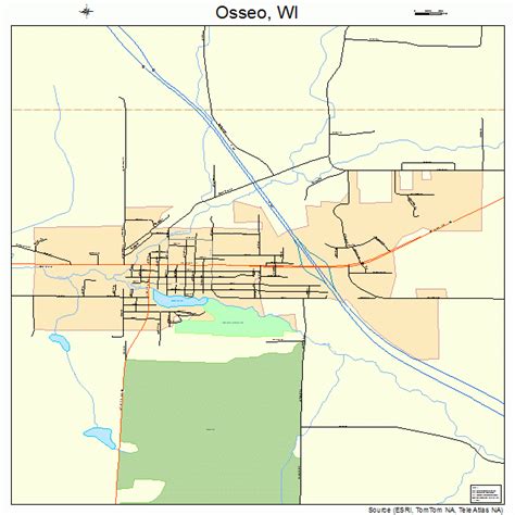 Osseo Wisconsin Street Map 5560575