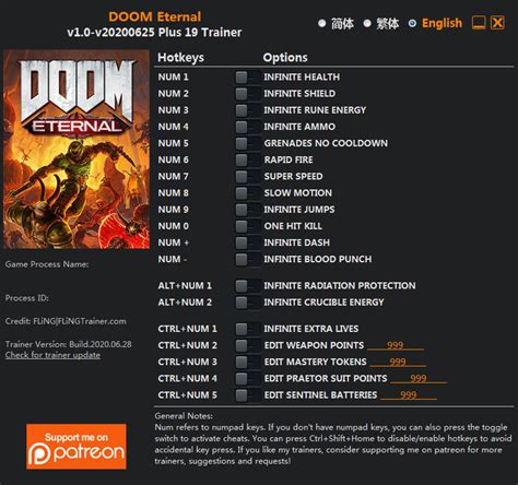 DOOM Eternal Trainer +19 v2020.06.25 FLiNG GAME TRAINER download pc ...