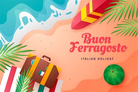 Free Vector | Background for italian ferragosto celebration