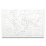 World Map + Pins // Classic Marble (24"W x 16"H x 1.25"D) - Conquest Maps - Touch of Modern