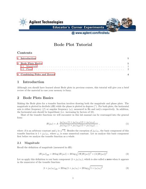 Bode Plot Tutorial