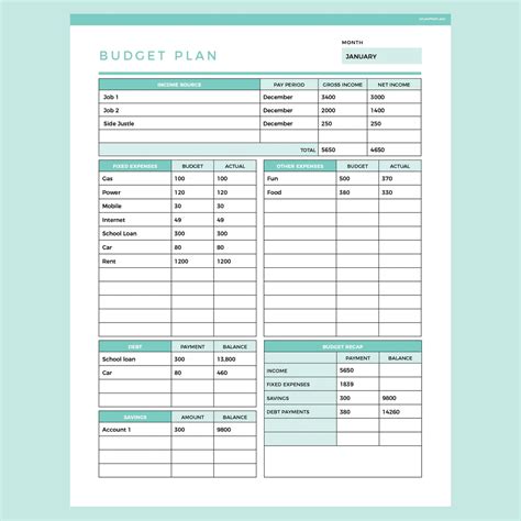 Editable Budget Planner Template | Instant Download Fillable PDF | A4 and US Letter – Plan Print ...