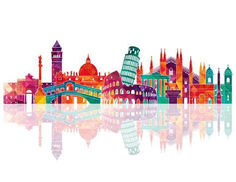 Italy Skyline Royalty-free Drawing - Colorful city silhouette png download - 1754*1358 - Free ...