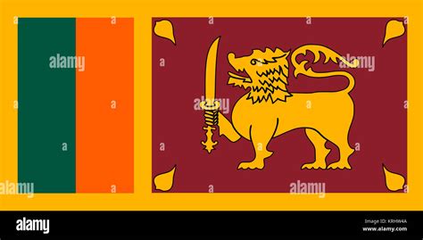 Flag of Sri Lanka, correct size and colors Stock Photo - Alamy